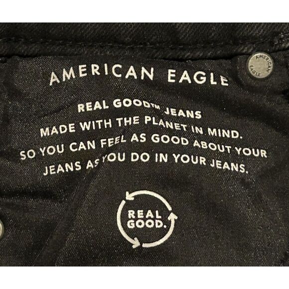 American Eagle Jeans - Womens Size 0 Short- Black Distressed - Picture 4 of 5